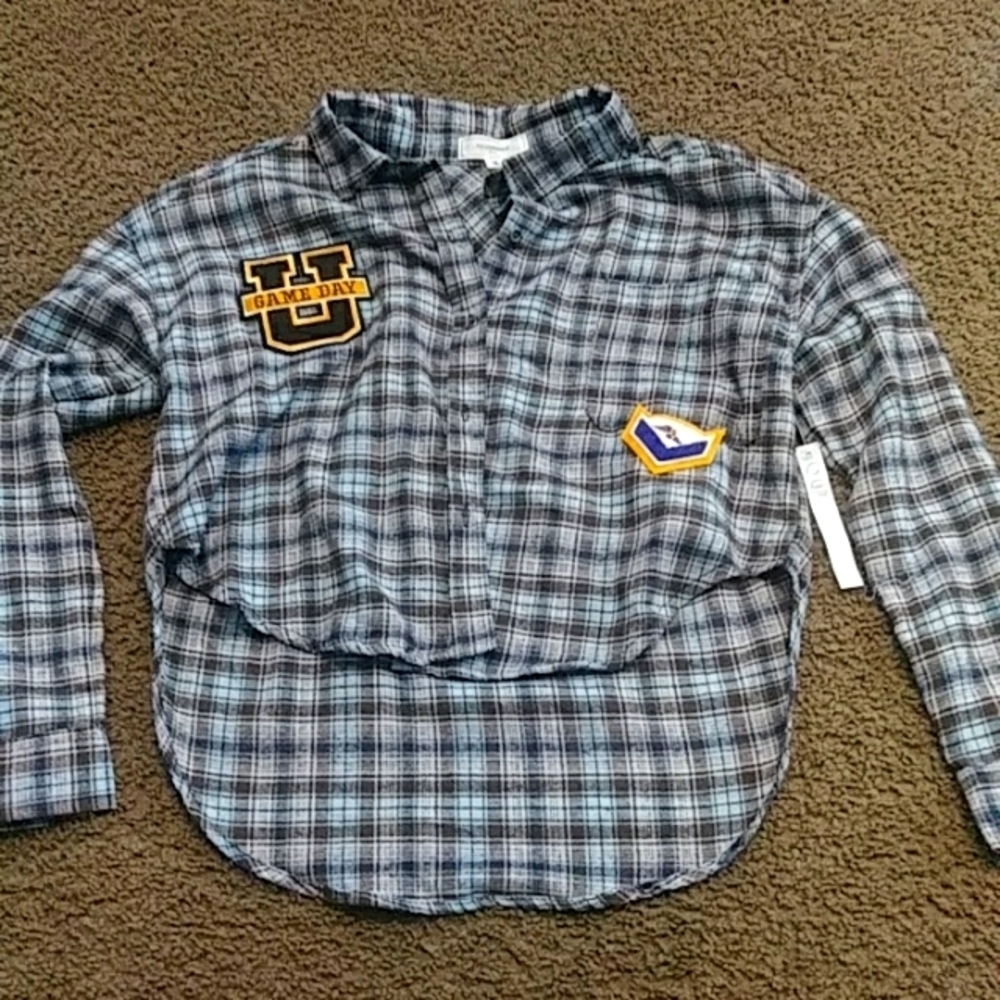 No comment flannel button down